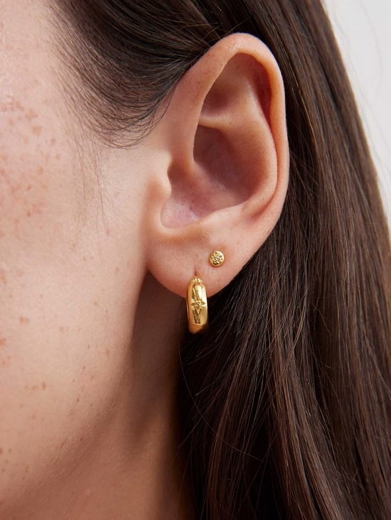 Kirstin Ash Guiding Star Hoops 18K gold plated earrings